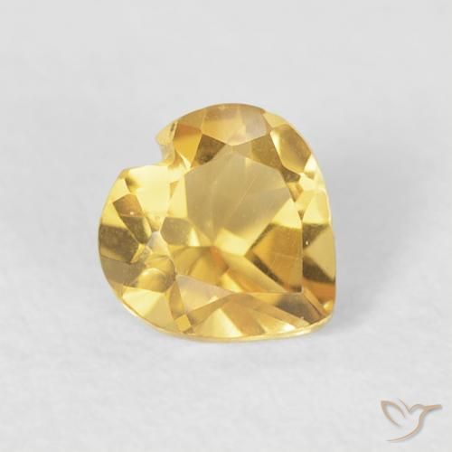 Citrino ouro médio Natural 0.40ct, Coração, VVS