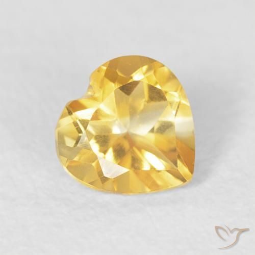Citrino ouro médio Natural 0.44ct, Coração, VVS