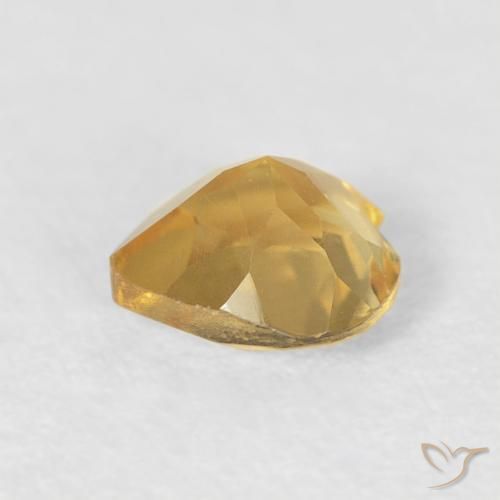 Citrino ouro brilhante Natural 0.42ct, Coração, VVS