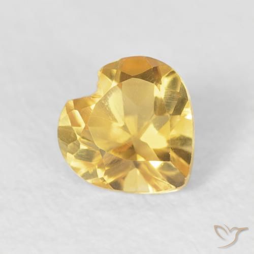 Citrino Dourado Natural 0.42ct, Coração, VVS