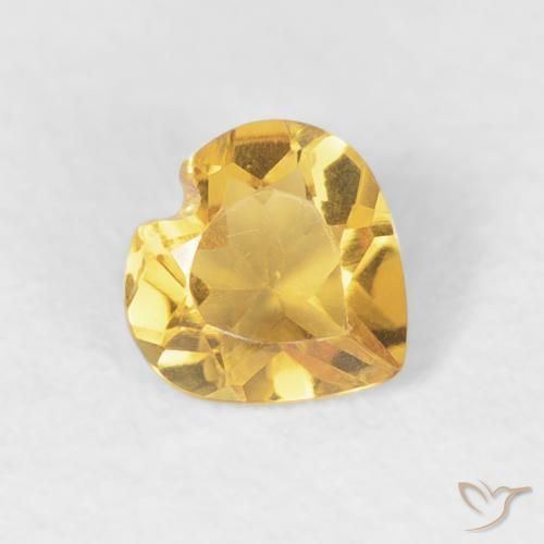 Citrino ouro médio Natural 0.35ct, Coração, VVS