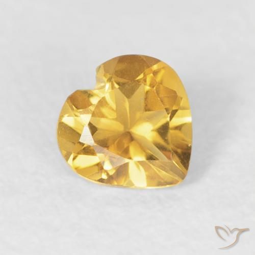 Citrino Dourado Natural 0.38ct, Coração, VVS