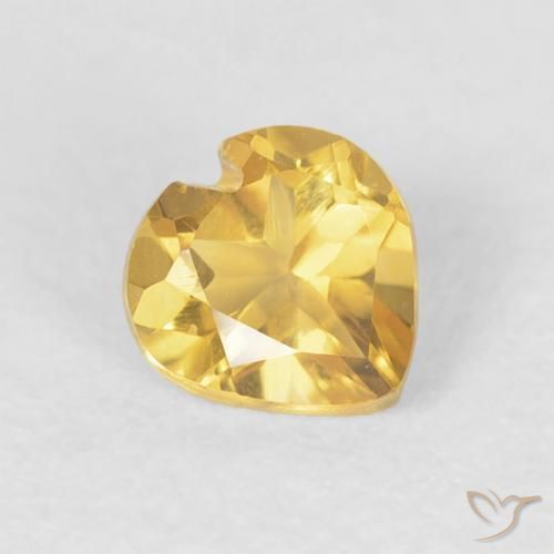 Citrino Dourado Natural 0.42ct, Coração, VVS