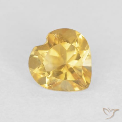 Citrino ouro médio Natural 0.64ct, Coração, VVS