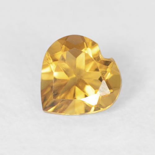 0.37ct Natural Dourado Citrino, Coração, VVS