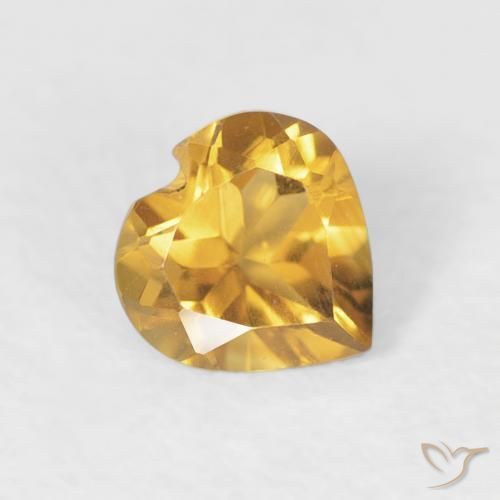 Citrino ouro médio Natural 0.44ct, Coração, VVS