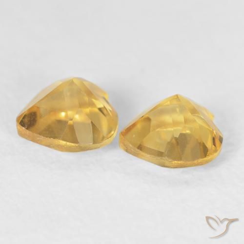 Pedras preciosas de Citrino Dourado natural de 0.88 ct, Coração, VVS
