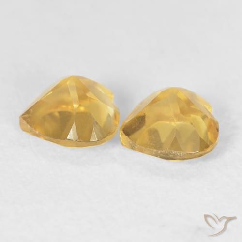 Pedras preciosas de Citrino ouro profundo natural de 0.90 ct, Coração, VVS