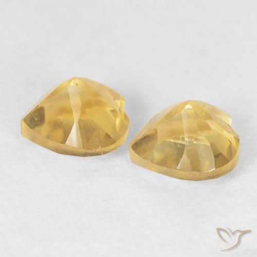 Pedras preciosas de Citrino ouro profundo natural de 0.96 ct, Coração, VVS