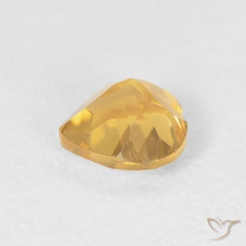 Citrino ouro brilhante Natural 0.38ct, Coração, VVS-VS