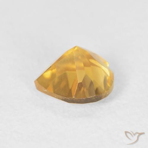 Citrino ouro brilhante Natural 0.41ct, Coração, VVS-VS