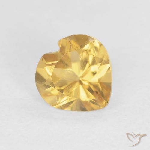 Citrino ouro médio Natural 0.78ct, Coração, VVS-VS