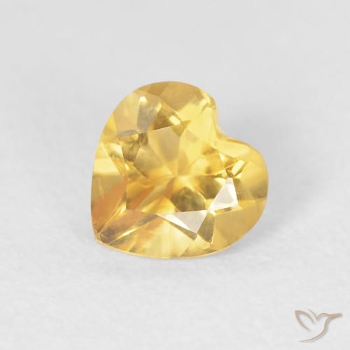 0.68ct Natural ouro médio Citrino, Coração, VVS-VS