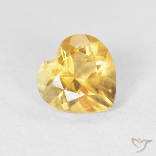 Citrino ouro médio Natural 0.68ct, Coração, VVS-VS