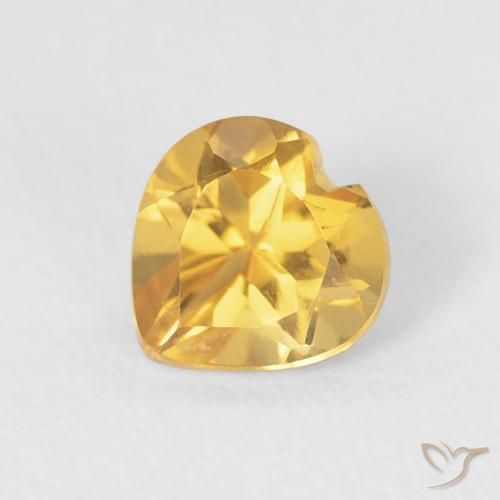 0.47ct Natural ouro brilhante Citrino, Coração, VVS-VS