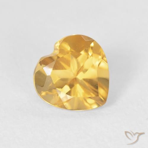 0.73ct Natural ouro médio Citrino, Coração, VVS-VS