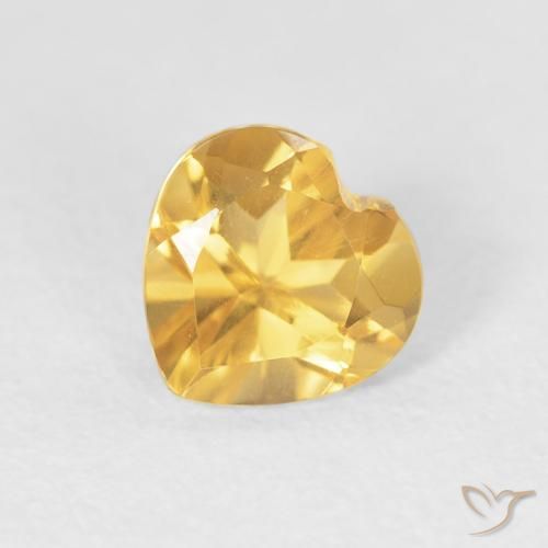 Citrino ouro médio Natural 0.73ct, Coração, VVS-VS