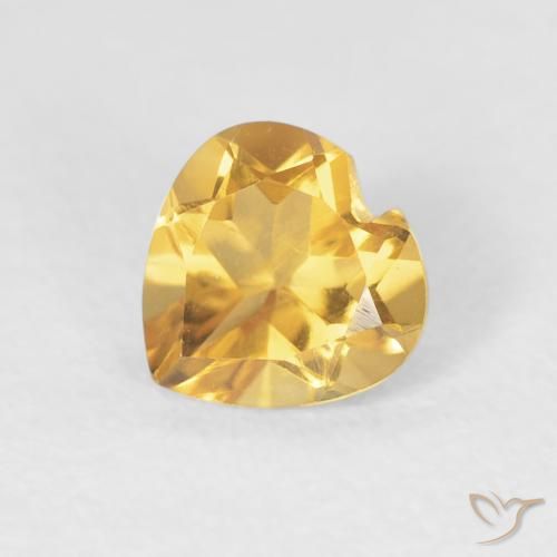 0.71ct Natural ouro brilhante Citrino, Coração, VVS-VS