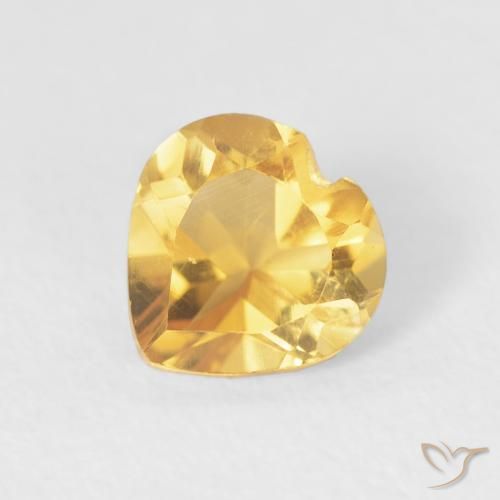 0.79ct Natural ouro médio Citrino, Coração, VVS-VS