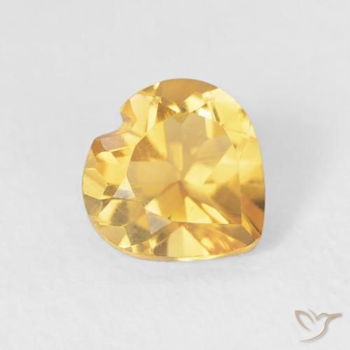 Citrino ouro médio Natural 0.79ct, Coração, VVS-VS