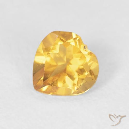 Citrino ouro brilhante Natural 0.40ct, Coração, VVS-VS