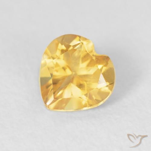 Citrino ouro médio Natural 0.44ct, Coração, VVS-VS
