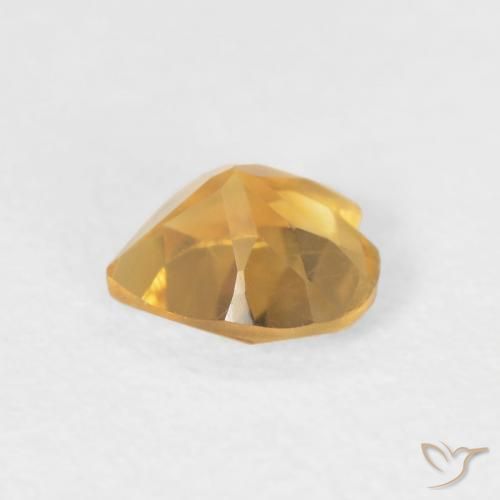 Citrino ouro brilhante Natural 0.38ct, Coração, VVS-VS