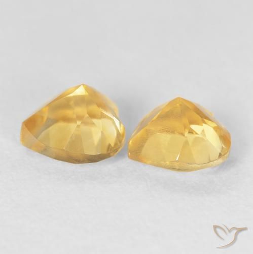 Pedras preciosas de Citrino ouro médio natural de 1.50 ct, Coração, VS