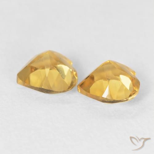 Pedras preciosas de Citrino Ouro natural de 0.83 ct, Coração, VS