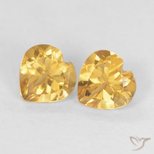 0.90ctw Natural Medium Dark-Golden Citrino, Coração, VS
