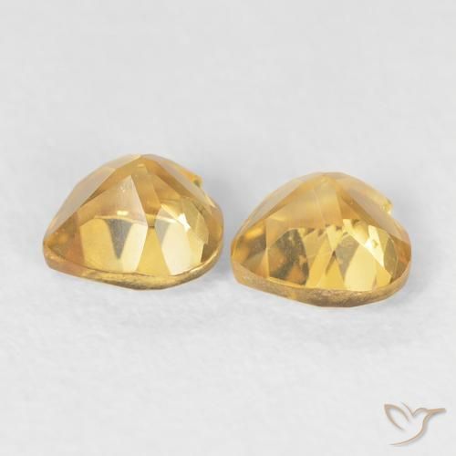 Pedras preciosas de Citrino Medium Dark-Golden natural de 0.90 ct, Coração, VS