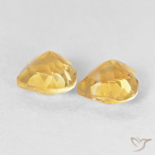Pedras preciosas de Citrino Laranja Dourado Profundo natural de 0.89 ct, Coração, VS