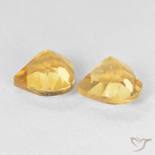 Pedras preciosas de Citrino ouro médio natural de 1.49 ct, Coração, VVS-VS