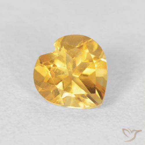 Citrino ouro médio Natural 0.73ct, Coração, VVS-VS