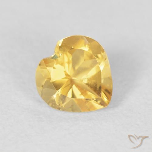 Citrino Laranja Dourada Natural 0.77ct, Coração, VVS-VS