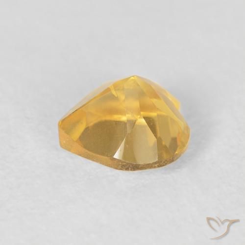 Citrino Laranja Dourada Natural 0.77ct, Coração, VVS-VS