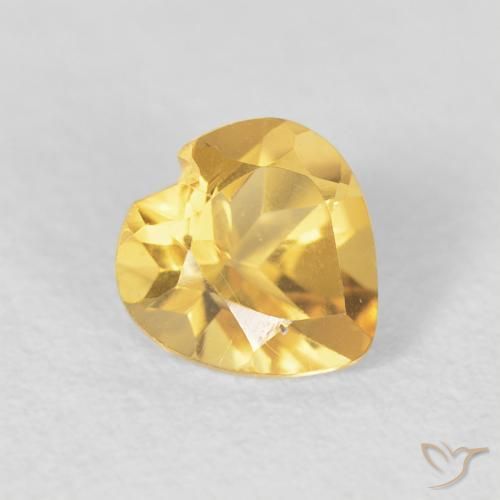 Citrino Dourado médio Natural 0.78ct, Coração, VVS-VS