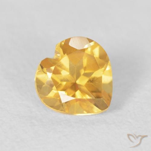 0.81ct Natural ouro médio Citrino, Coração, VVS-VS