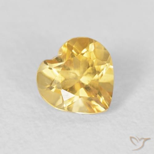 Citrino Dourado médio Natural 0.74ct, Coração, VVS-VS