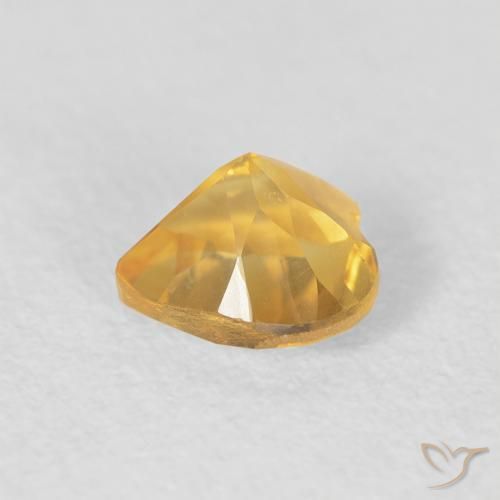 Citrino Dourado médio Natural 0.74ct, Coração, VVS-VS