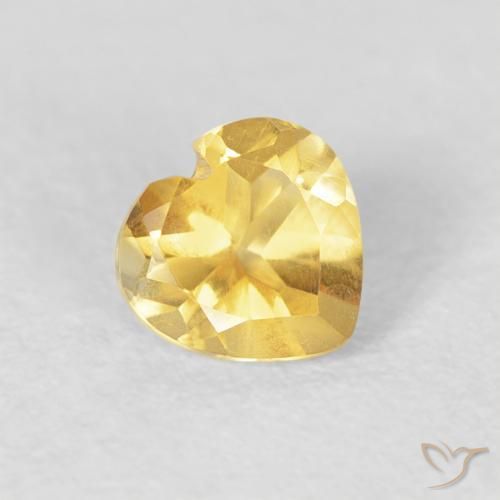 Citrino Laranja Dourada Natural 0.44ct, Coração, VVS-VS