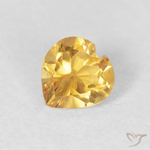 0.39ct Natural ouro brilhante Citrino, Coração, VVS-VS