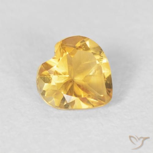 Citrino Laranja Dourada Natural 0.42ct, Coração, VVS-VS