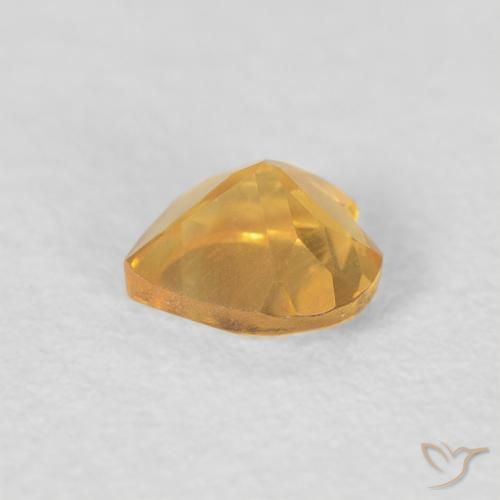 Citrino Laranja Dourada Natural 0.42ct, Coração, VVS-VS