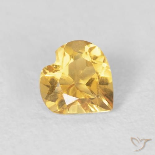 Citrino Dourado médio Natural 0.40ct, Coração, VVS-VS