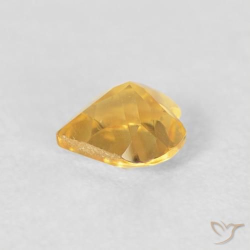 Citrino Dourado médio Natural 0.40ct, Coração, VVS-VS