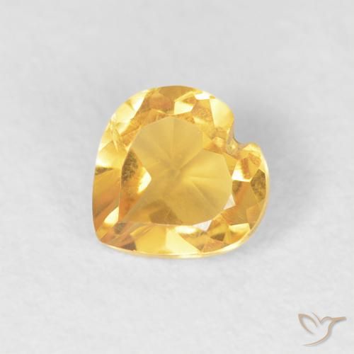 Citrino Dourado médio Natural 0.43ct, Coração, VVS-VS