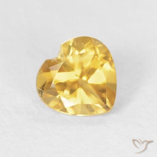 Citrino ouro médio Natural 0.45ct, Coração, VVS-VS
