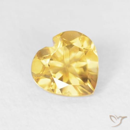 Citrino Dourado Natural 0.39ct, Coração, VVS-VS