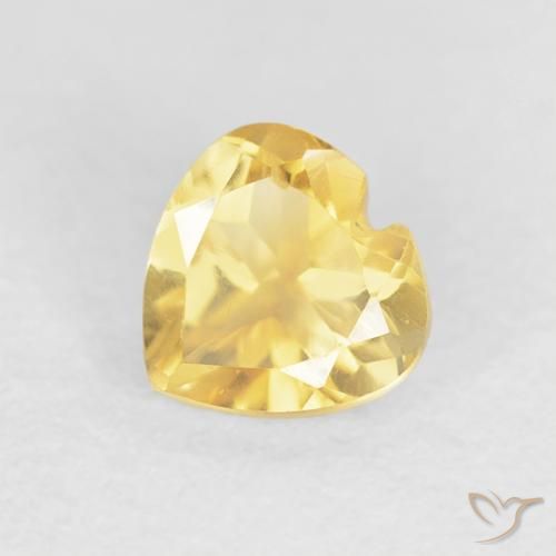 0.46ct Natural ouro brilhante Citrino, Coração, VVS-VS